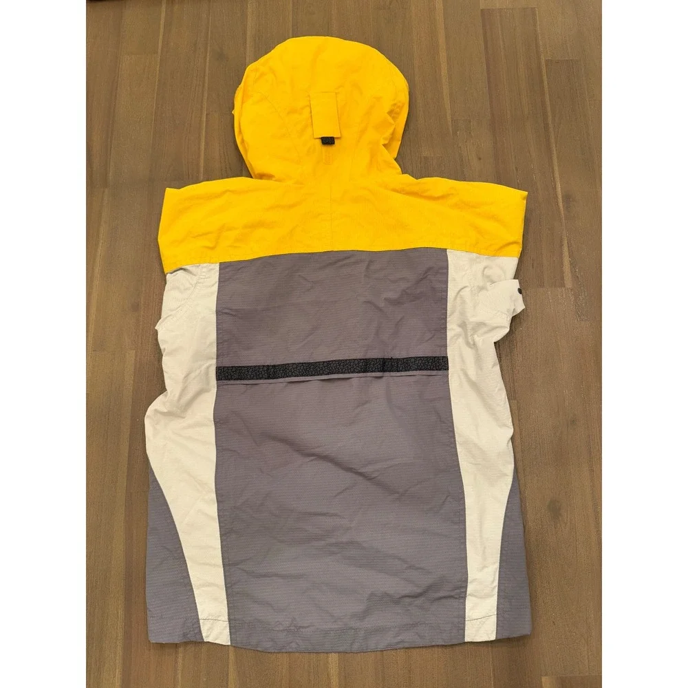 Columbia Vintage Packable Windbreaker Jacket Yellow Grey Kids Youth 10/12 L‎